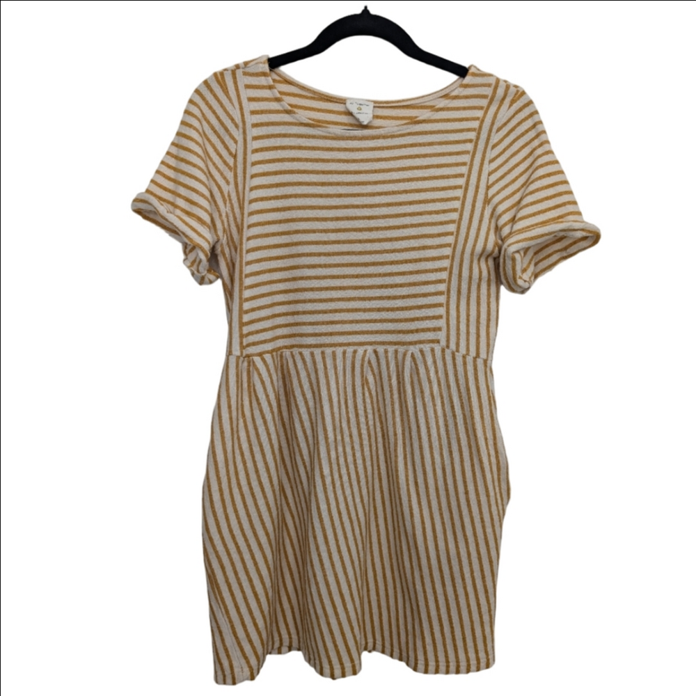 By Together Collection Short Sleeves Striped Dress Swimsuit Cover